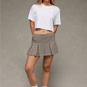 Plaid Pleated Skort